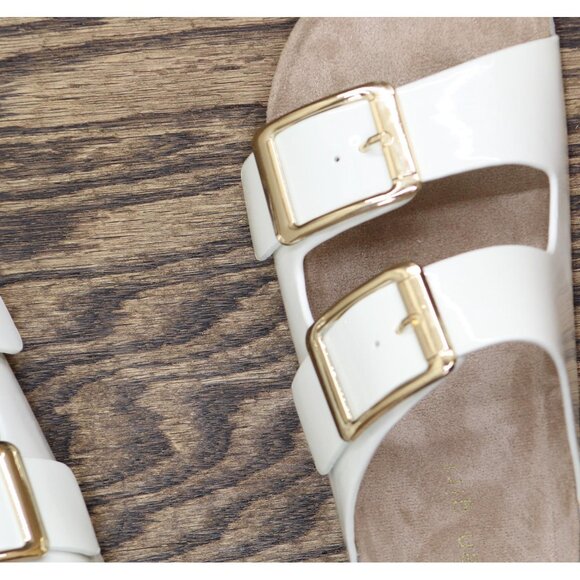 NEW Madden Girl Womens Bodiee Slide Sandal BODI01J1 White Patent 6M - Picture 11 of 12